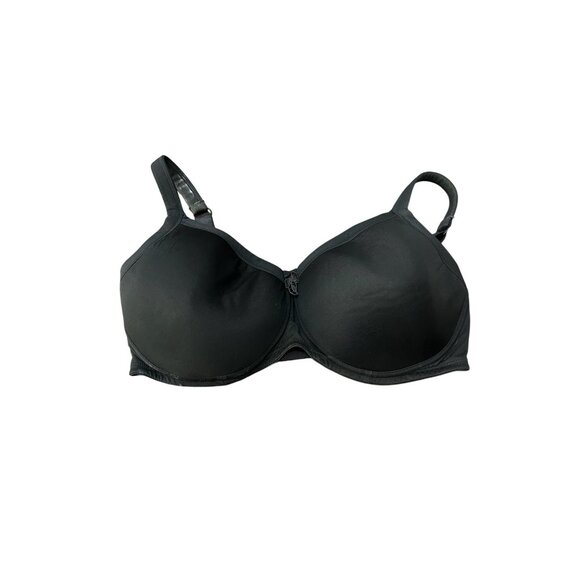 Amoena Lara Mastectomy Bra 38 D Black Wire Free Seamless T-Shirt Bra Intimate - Picture 1 of 9